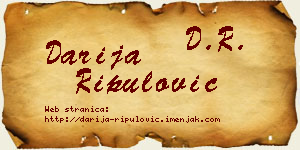 Darija Ripulović vizit kartica
